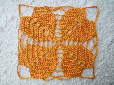 Видео: Квадратный мотив The square motif Crochet