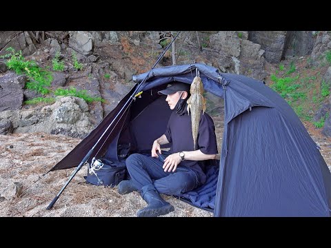 Видео: Соло кемпинг и рыбалка, едят то, что я поймаю !