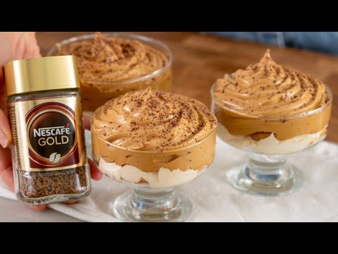 Видео: Новый десерт кофейный мусс за 5 минут! Со сливками! Это так вкусно, что готовлю каждый день!