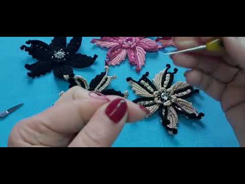 Видео: Цветок для Ирландского кружева.