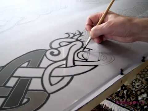 Видео: роспись ткани акрилом