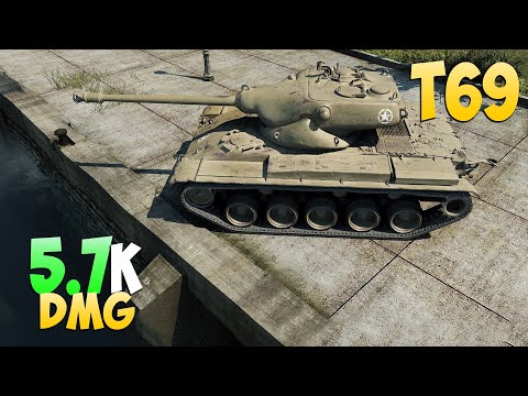 Видео: T69 - 3 Kills 5.7K DMG - Жесткая поддержка! - Мир Танков