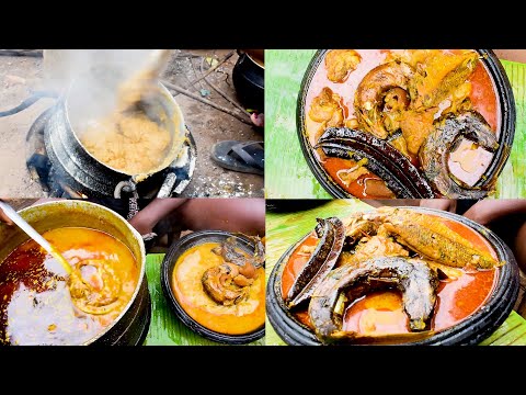 Видео: Деревенская кухня — КОНКОНТЕ с супом из пальмовых орехов. ЛУЧШАЯ еда в Западной Африке, легко усв...