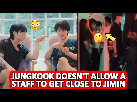 Видео: 🔥 ¡НЕ ТРОГАЙ! Jungkook ОТТЯГИВАЕТ STAFF, который подошел СЛИШКОМ близко к JIMIN 👀💔
