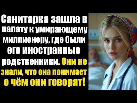 Видео: Санитарка зашла в палату к умирающему миллионеру, где были его иностранные родственники. Они не