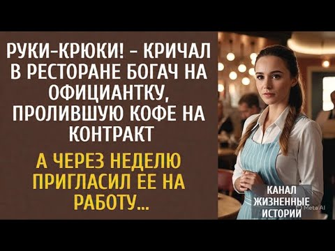 Видео: Руки-крюки! – кричал богач на официантку, пролившую кофе… А через неделю пригласил её на работу