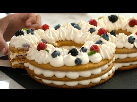 Видео: Праздничный ТОРТ "ЦИФРА" 🍰 Это то, что вы хотели!😀 Красивый и вкусный рецепт😋 от Лизы Глинской😉