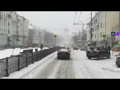 Видео: Екатеринбург . По улице Грибоедова, вид из кабины троллейбуса 21.02.2023