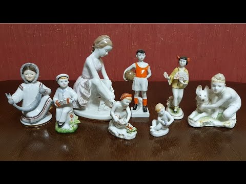 Видео: Фарфоровые статуэтки ЛФЗ, Скульптура ЛФЗ, Советский фарфор, Коллекционирование ЛФЗ,