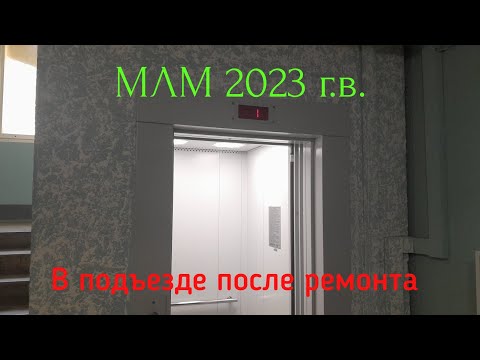 Видео: Подъезд после ремонта. Лифт "МЛМ" 2023 г.в. в доме у "Лифты и транспорт Витебска" (27.08.2024)