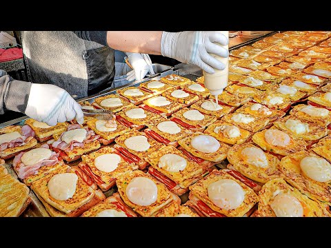 Видео: Потрясающие навыки! Корейская уличная еда, люди стоят в очереди!