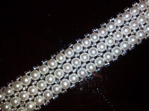 Видео: Браслет из бисера и бусин. Tutorial beaded bracelet