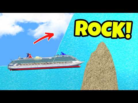 Видео: Круизные лайнеры против цунами: прыжок с трамплина! — Плавающая песочница
