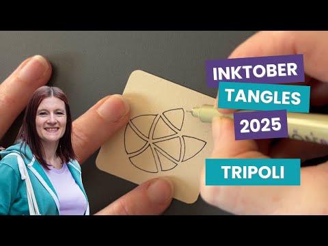 Видео: Inktober Tangles, день 16 | Как рисовать Триполи