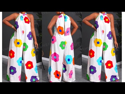 Видео: Комбинезон палаццо с халтер-неком [Раскрой и шитье]