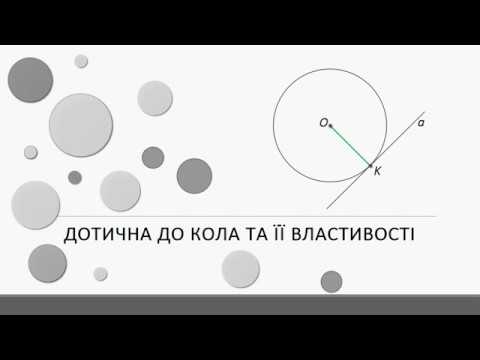 Видео: Дотична до кола та її властивості