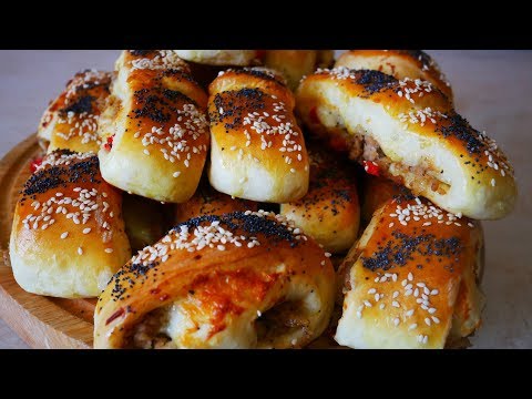 Видео: Булочки с МЯСОМ Вкуснее НЕ БЫВАЕТ !!! Домашние булочки  к чаю, на завтрак, перерыв