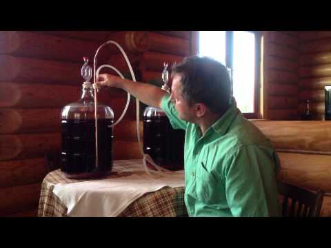 Видео: Домашнее вино из черной смородины. Часть 2 - Первая переливка вина