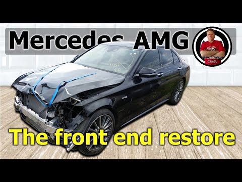 Видео: Mercedes AMG. The front rail restore. Восстановление переднего лонжерона.
