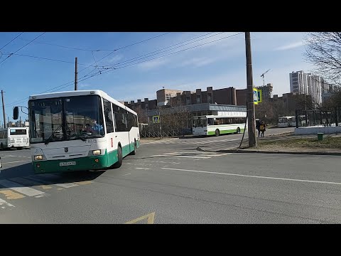 Видео: Автобус, маршрут №190 (временная трасса) НефАЗ-5299-30-32 б.8375 (16.04.2021) Санкт-Петербург/Шушары
