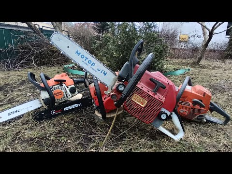 Видео: Мотор Січ дає жару. Трохи побавимось пилками. Best Chainsaw? Small test Stihl MC 180 Oleo Mac GS 35.