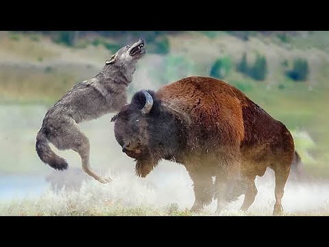 Видео: Бизон – Вспыльчивый ТИТАН степей! Огромный бык, с которым лучше не связываться!