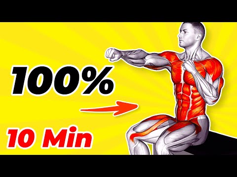 Видео: Выполняйте эти 10 упражнений на стуле для мужчин — оставайтесь активными где угодно!