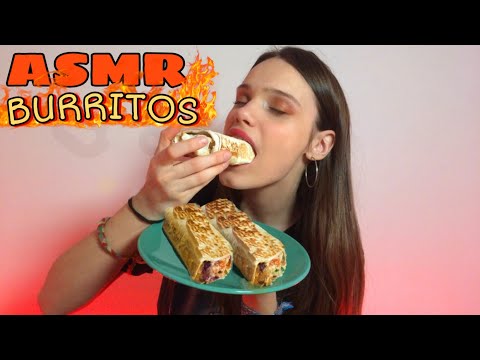 Видео: ASMR Mexican Food🔥 CHEESY BURRITOS Mukbang Eating Sounds 🌯 АСМР ИТИНГ БУРРИТО МУКБАНГ