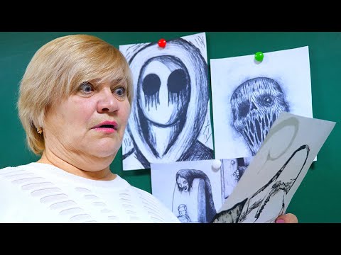 Видео: МАША РИСУЕТ СТРАШНЫЕ РИСУНКИ причем ЗДЕСЬ ДИРЕКТРИСА!!!
