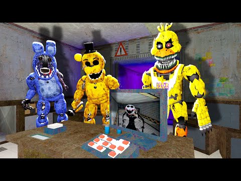 Видео: АНИМАТРОНИКИ ПУГАЮТ ОХРАННИКА FNAF 2 COOP Garry's Mod Sandbox