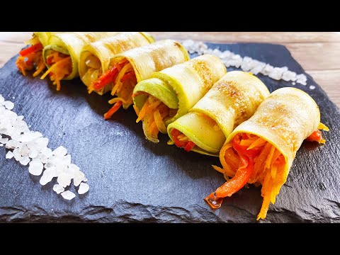 Видео: Все АХНУЛИ как ВКУСНО! Рулетики из кабачков, за которые вы СКАЖЕТЕ СПАСИБО