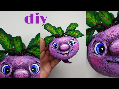 Видео: МК Свёкла из ваты на ёлочку / Ватная игрушка / DIY cotton Beet