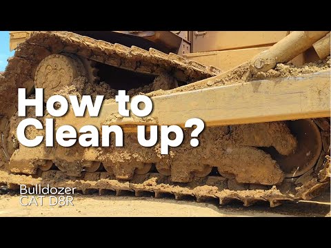 Видео: Как можно убрать такой беспорядок? Бульдозер CAT D8R