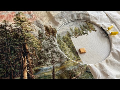 Видео: #6 Две недели вышивки 1-17 августа.Продвижение процессов подушки Магнолия и Величие природы🫶🏼