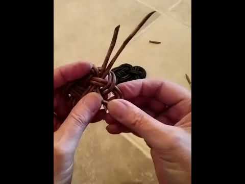 Видео: Мордочка котика из бумажной лозы