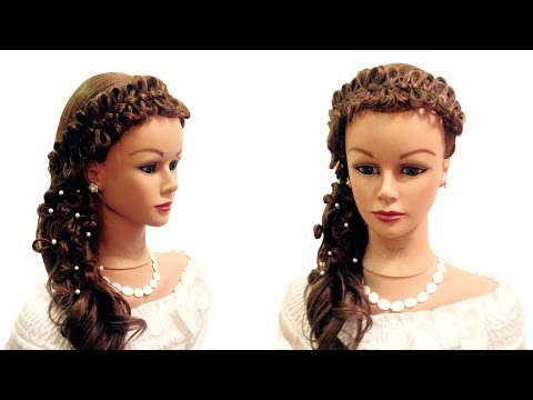 Видео: Свадебная прическа, вечерняя прическа,прическа на выпускной  Wedding prom hairstyle