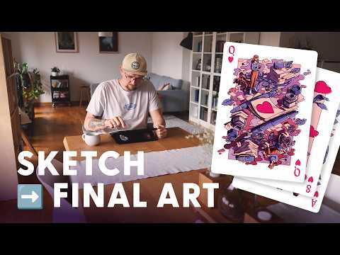 Видео: Я нарисовал колоду игральных карт в Procreate (начиная с червей ♥️)