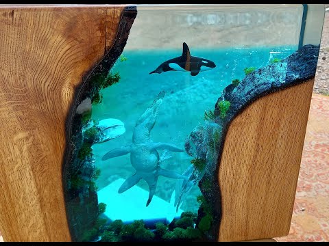 Видео: Светильник - Диорама    EPOXY LAMP