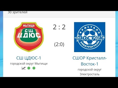 Видео: СШ ЦДЮС-1 - СШОР Кристалл-Восток-1 первый тайм