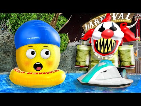 Видео: ПЛАВАЮ В ПАРКЕ КЛОУНА в ROBLOX!