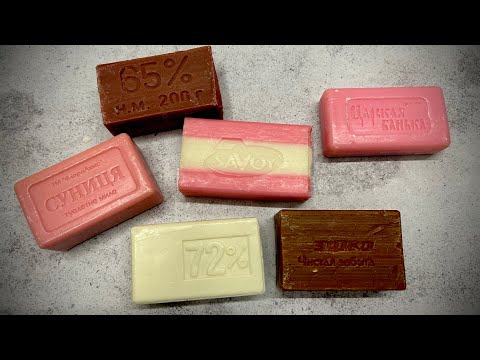 Видео: Dry soap cutting 🤎🤍🩷/ Рещка сухого хозяйственного мыла/ ASMR