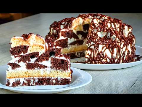 Видео: Справится даже ребенок! Очень вкусный и быстрый торт Кудрявый мальчик