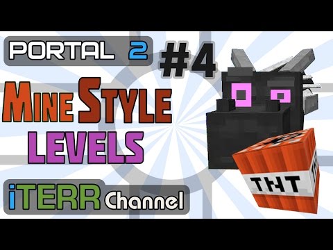 Видео: Portal2. Стреляем в Дракона из ТНТ. Майнкрафт Стайл. #4 [Перезалив]