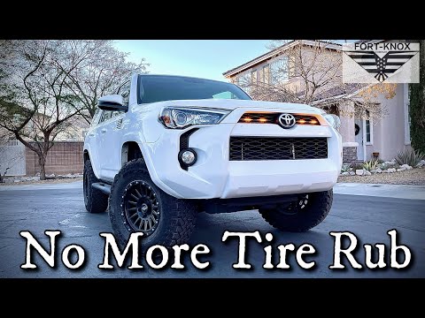 Видео: Как устранить трение шин на Toyota 4runner 5-го поколения | Комплект для лифта Eibach | Шины Wild...