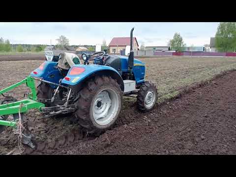 Видео: Оранка під картоплю по гною. Донфенг 244. Бомет 2-25.