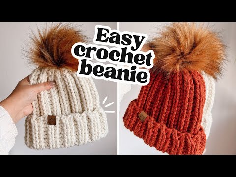 Видео: Пошаговое руководство по вязанию шапочки-бини для начинающих | Как связать шапочку-бини менее чем...