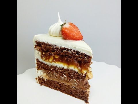 Видео: Рецепт карамели. Сборка торта "Крепкий орешек" (Сникерс)