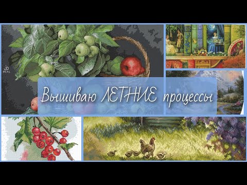 Видео: Вышиваю ЛЕТНИЕ процессы/Вышивка крестом/Многоцветная вышивка