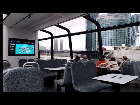 Видео: На речном трамвайчике от Киевский до Парк "Фили" / By water bus from Kievsky to Fili Park