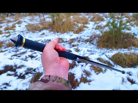 Видео: Телескопическая выкидная дубинка на кнопке